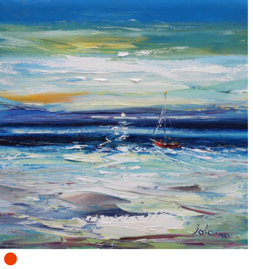 Heading for Islay Eveninglight by Jolomo SOLD