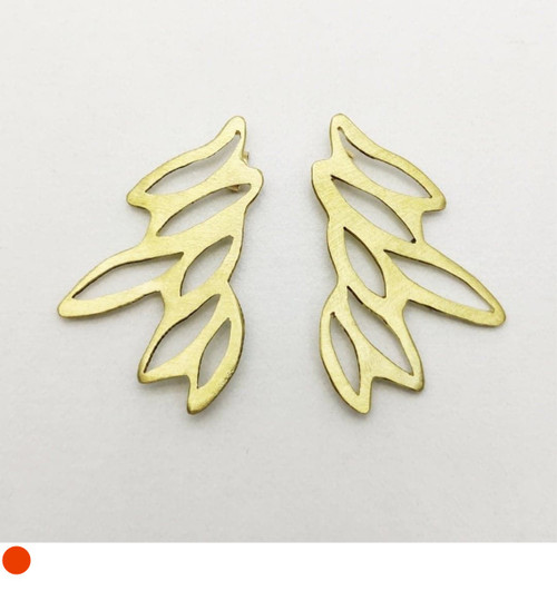 Enkindle Brass Earrings 005 by Iona Lundie SOLD