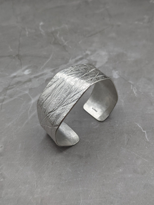 Rhona McCallum Jewellery - Neolith Cuff in recycled sterling silver - Handmade in Glasgow