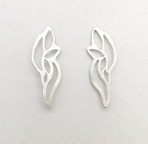 Enkindle Silver Earrings by Iona Lundie SOLD 