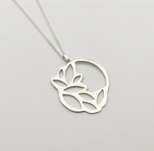 Enkindle Silver Necklace  SIL.002 by Iona Lundie SOLD