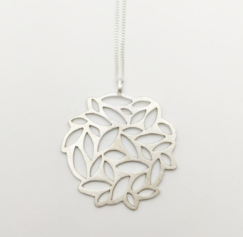 Enkindle Collection Silver Pendant and Necklace by Iona Lundie