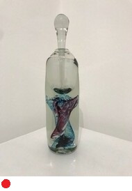 Seabottle in Raspberry, Blue & White  by Jane Charles SOLD