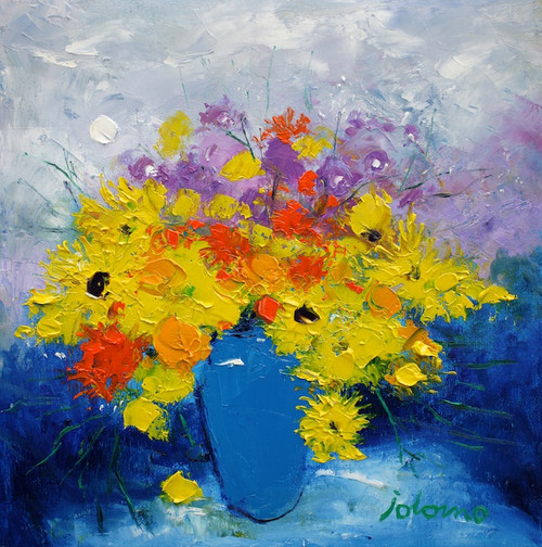 The Blue Vase In The Moonlight by Jolomo SOLD