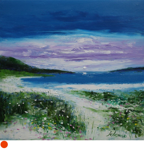 Sea Pinks Ardroil Beach Isle of Lewis by Jolomo SOLD