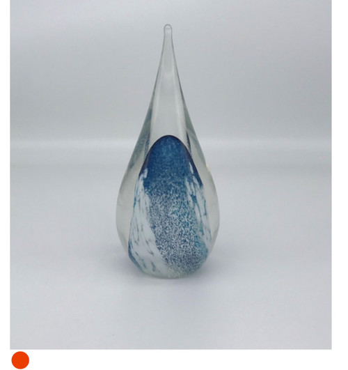 Medium Blue & White Droplet by Elin Isaksson SOLD