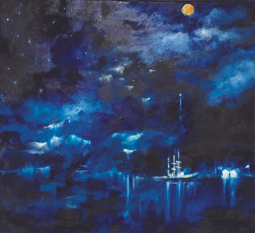 Night, Laurie Island, Antarctica 1903 by Annie Broadley SOLD