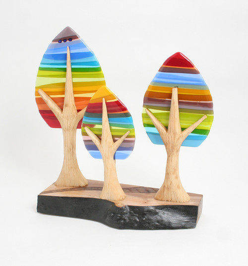 Elm Woodland Sculpture in Rainbow by Harmonies in Wood SOLD