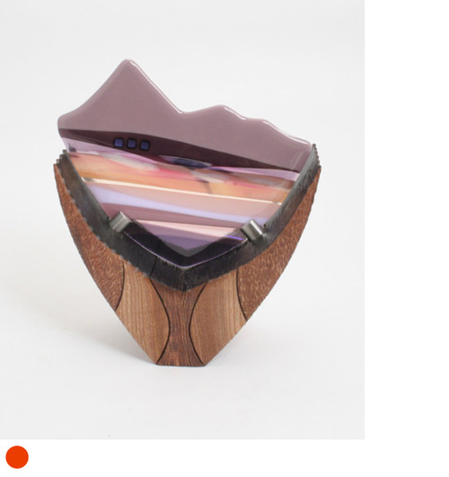 Elm Valley with Purple Abstract by Harmonies in Wood SOLD
