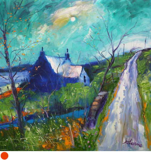 Big Storm Over Archie Baldie's House Isle Of Mull by Jolomo SOLD