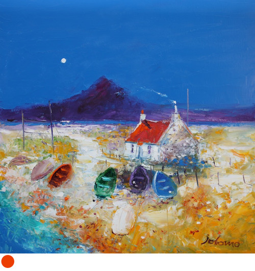 Eveninglight Over Beached Boats The Western Isles by Jolomo SOLD