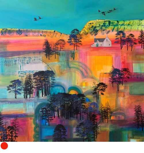 Returning skein in Spring, Ochil Hills by Erraid Gaskell SOLD