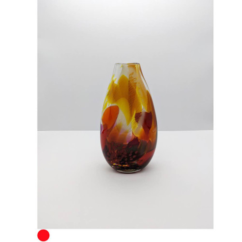 Small Brushstroke Vase in orange and red by Jane Charles SOLD