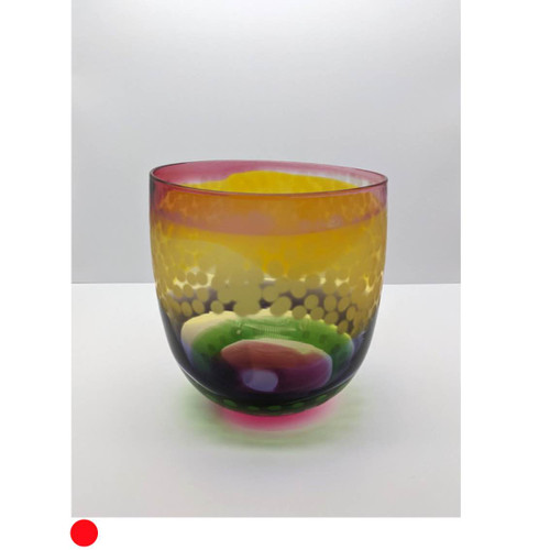 Strappy Bowl in yellow and pink by Jane Charles SOLD