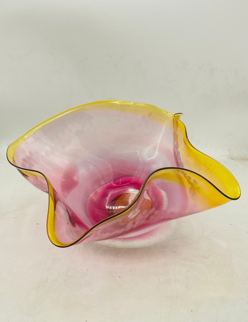 Summer Flower Form in Yellow and Pink by Jane Charles SOLD