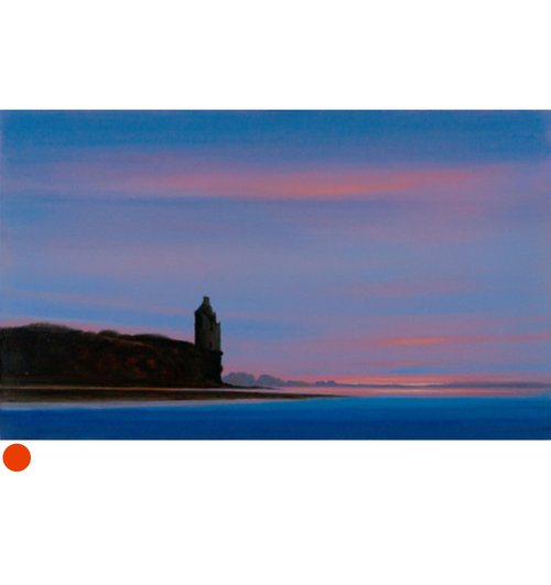 Pink Dusk, Greenan Castle by Nichol Wheatley SOLD