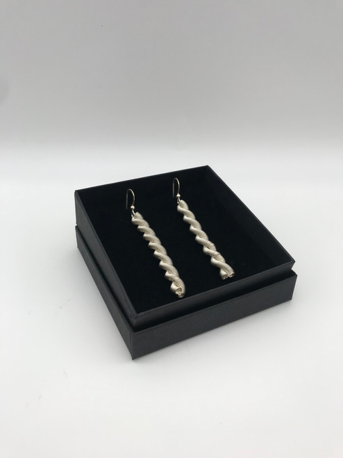Ignite Collection Large Silver Spiral Earrings by Iona Lundie