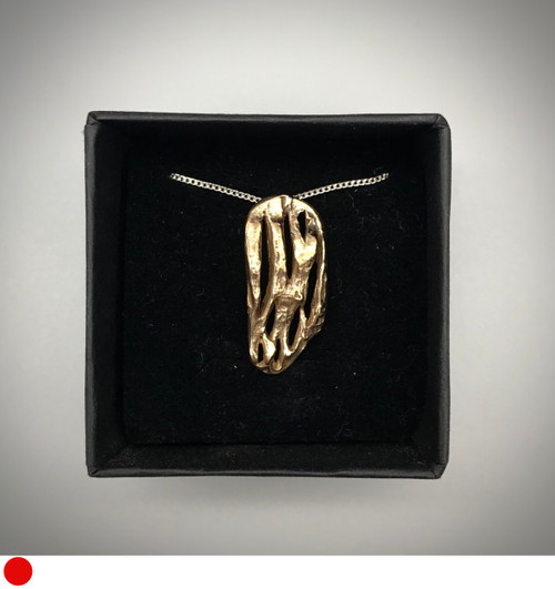Char Collection Polished Bronze Rounded Pendant Necklace by Iona Lundie SOLD