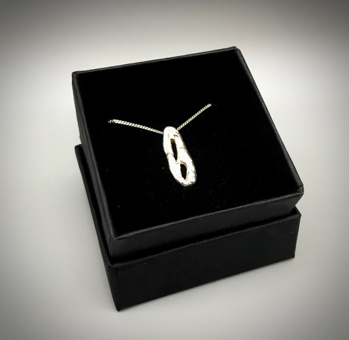 Char Collection Polished Silver Small Pendant Necklace by Iona Lundie SOLD