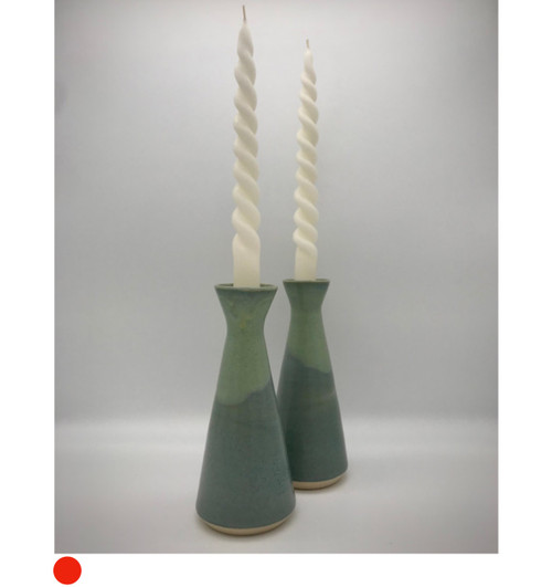 Candle Stick Pair in Teal by Bay Studio SOLD