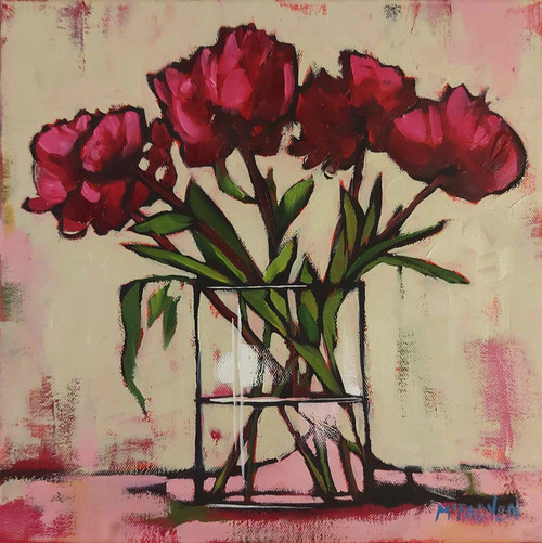 Peonies in Cerise by Lex McFadyen SOLD