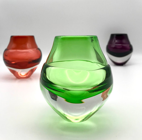 Moss Green Liquid Ice Candle Holder by Elin Isaksson SOLD