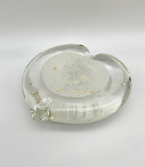 White Heart with Gold Leaf by Elin Isaksson SOLD