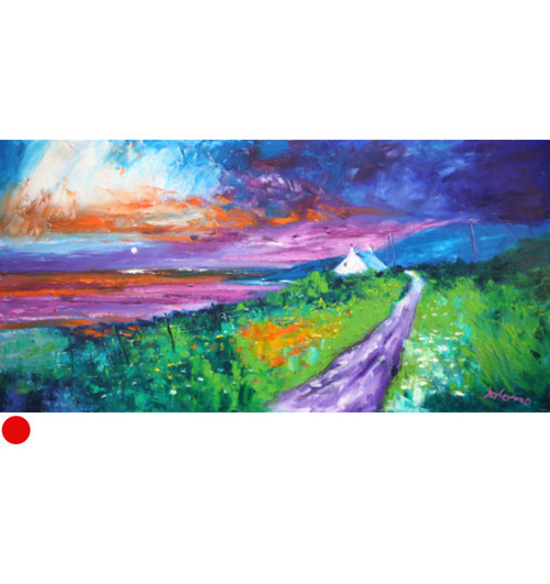 Evening Storm Passing Westport, Kintyre by Jolomo SOLD