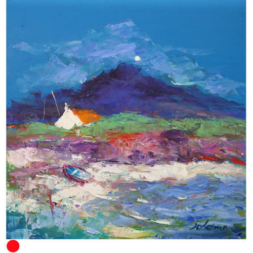 Boat and Croft, Portuairk, Ardnamurchan by Jolomo SOLD