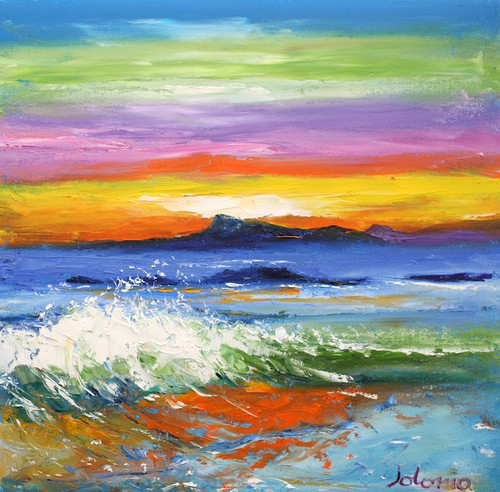 Early Morninglight, Iona, Looking to Mull by Jolomo SOLD