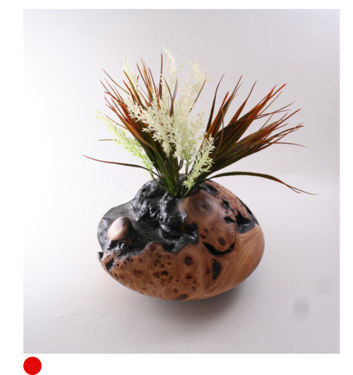 Burr Elm Pod Vase with Smoked, Natural Edges by Harmonies in Wood SOLD