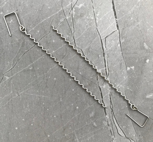 Medium Dangling Rippled Earrings by Iona Hall SOLD
