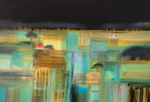 Field-scape at Night by Erraid Gaskell SOLD