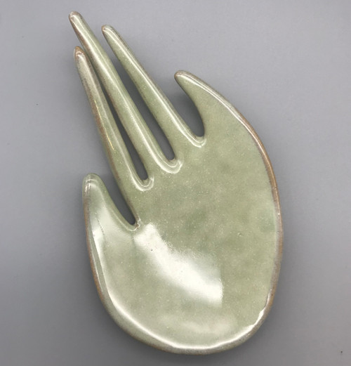Mermaid Green Ceramic Hand with Polished Finish by Monika Krajewska, Maison Fragile SOLD