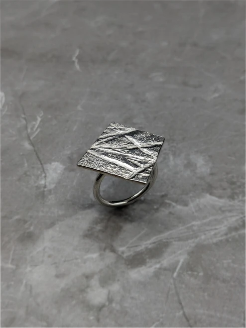 Shard Ring in Sterling Silver I by Rhona McCallum SOLD