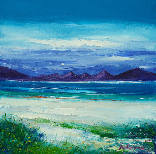 Moon over Luskentyre, Harris by Jolomo SOLD