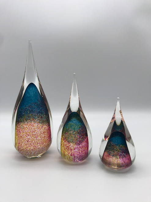 Small 'Scotland in a Droplet' Glass Paperweight by Elin Iskasson SOLD