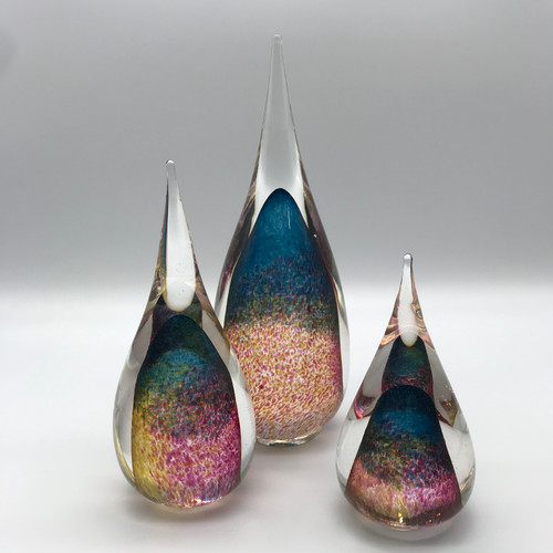 Large 'Scotland in a Droplet' Glass Paperweight by Elin Iskasson