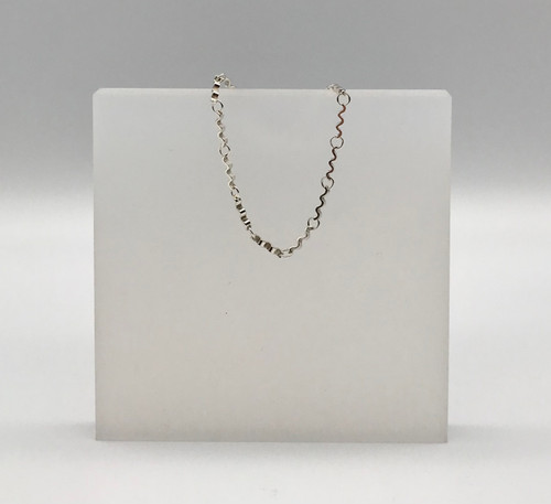 Flat Notches Linked Bracelet in Silver by Iona Hall SOLD