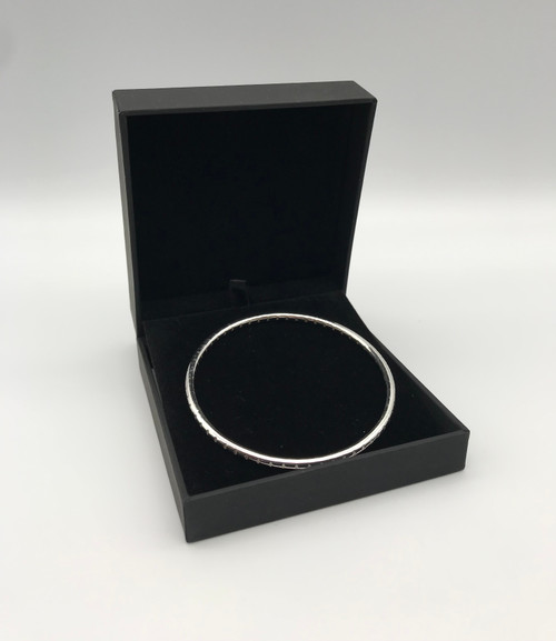 Notches Medium Bangle in Silver by Iona Hall SOLD