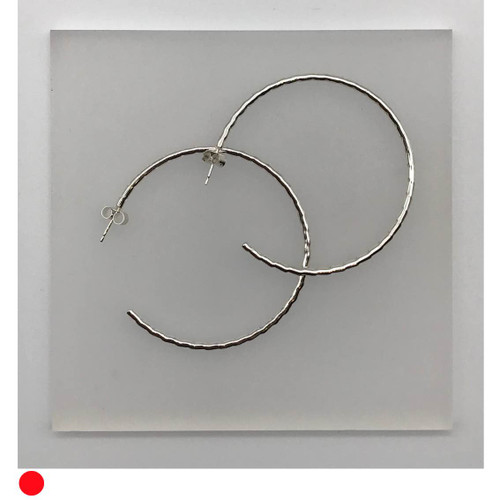 Notches Medium Hoop Earrings in Silver by Iona Hall SOLD