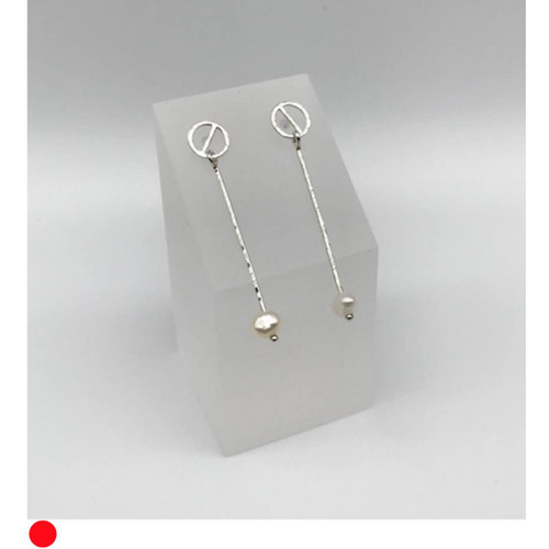 Machair Collection Short Strand Earrings with White Pearl by Iona Hall SOLD