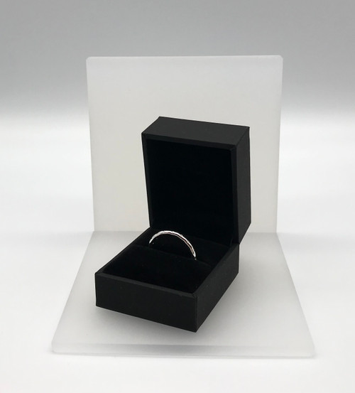 Notches Silver Ring, Size J/K by Iona Hall
