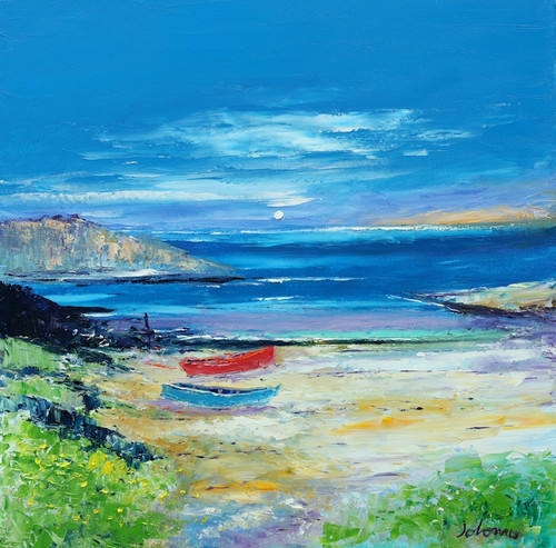 Boats at Hushinish, Isle of Harris by Jolomo SOLD