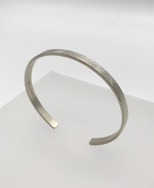 Steep Rocks Sterling Silver Open Bangle by Iona Hall