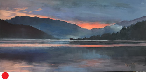 Red Glow in Winter by Margaret Evans SOLD
