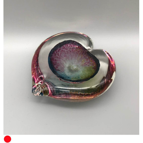 Multi-Coloured Glass Heart by Elin Isaksson SOLD