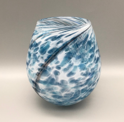 Snow Candle Holder in Blue & White by Elin Isaksson SOLD