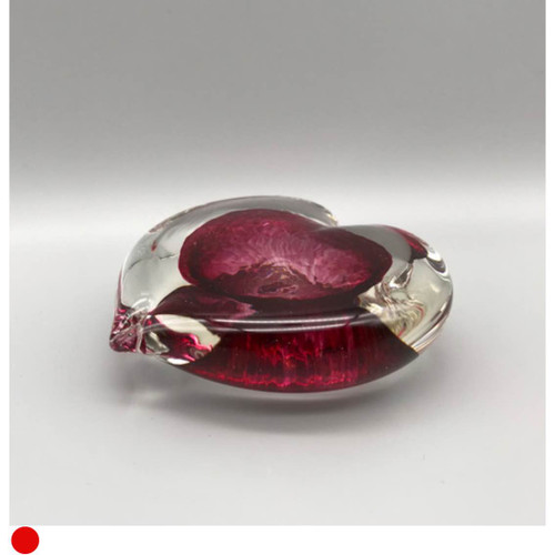 Ruby Red Glass Heart by Elin Isasksson SOLD
