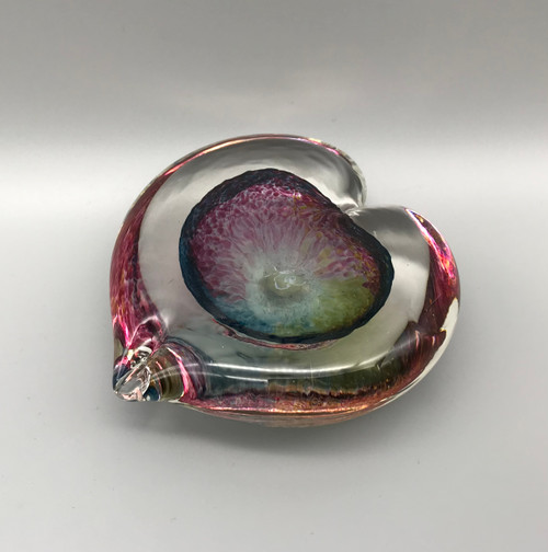 Mixed-Coloured Glass Heart by Elin Isaksson SOLD